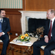 El líder del parlamento libanés y hermano del CEO de Vero, Saad Hariri, en una recepción con Putin. Foto: AP